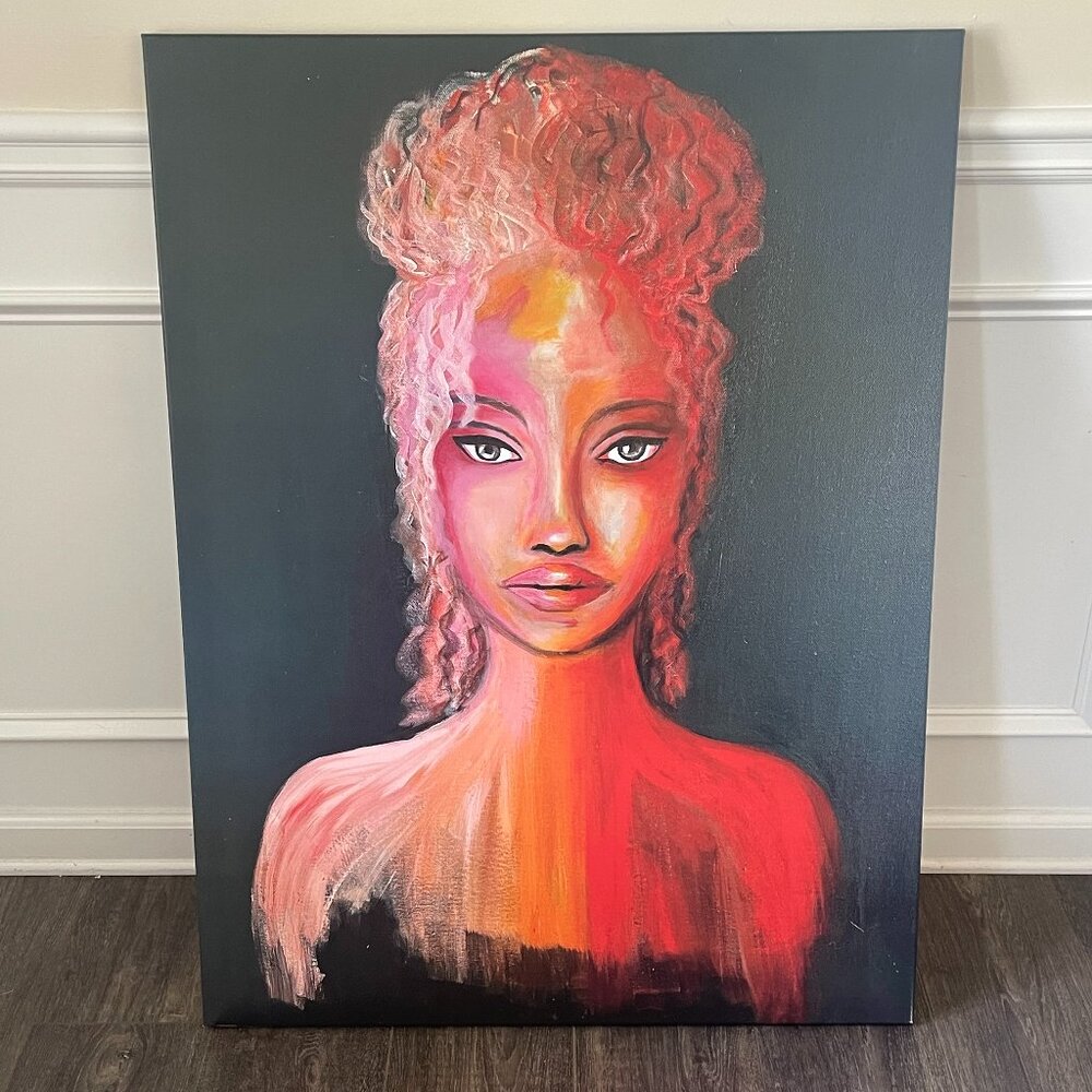 Large Canvas Art - Portrait of Woman